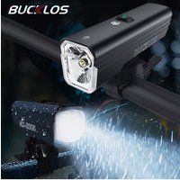 AliExpress BUCKLOS Bike Front Light Aluminum Alloy Bicycle Headlight Smart Sensor Type-C Rechargeable Highlight Cycling Head Lamp Lighting