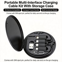 6 in 1 USB C Charging Cable Kit, 60W Fast Charge Multi Charging Cord with USB-C to USB-C/Lightning/Micro USB Adapter,