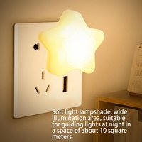 USB Night Light Star Shaped LED Bedside Night Light USB Charging Cute Star Lamp 2 Colors Light Up Decor for Bathroom Bedroom