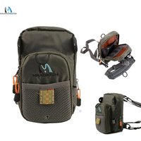 MAXCATCH V-Comp Fishing Chest with Adjustable Padded Neck Strap Pack Fly Fishing Bag with 5pcs Fishing Tool Accessories