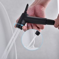 Handheld Bidet Spray Gun Schwarz Doppel Wasser Weg Shattaf Sprayer BathroomToilet Tragbare Bidet Armaturen Reise Bidet Befestigung