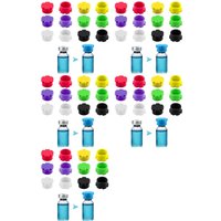 【POPULAR】60Pack Of 3Ml Glass Vial Caps,Leak-Proof Dust Caps In 6 Color,Suitable For Peptide Vials, Injection Vials And Reagent