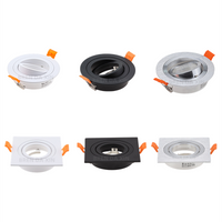Adjustable GU10 MR16 Led Stand Black/White Halogen /Led Spot Light Frame E27 Lamp Holder GU10 Downlight Accessories