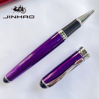 1 PCS 750 Office Luxury Collection Gift Silver Trim Metal Busienss Roller Writing Pen