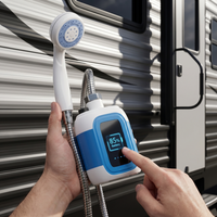 Portable Camping Shower Pump Kit USB Rechargeable Outdoor Camp Hiking Traveling RV Electric Shower Head Sprayer Pump