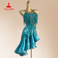 Latin Dance Senior AB Stones Fringe Dress Women's Custom Tango Samba Rumba Performance Costume Girls Latin Competition Dresses