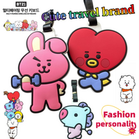 Korea BT21 BABY series trolley suitcase tag Cute, fashionable, personalized travel anti-lost name tag Boarding travel tag Gift