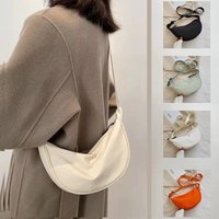Dumpling Buns, Light Small Shoulder Bags, Armpit Bags, One Shoulder Sails Cloth Bag, Solid Color Chest Bag for Women Large