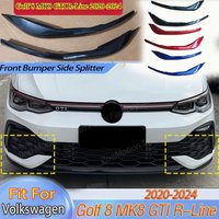 Car Fog Light Canard for VW Golf 8 MK8 GTI R-Line 2020-2024 CS Style Front Bumper Side Splitter Spoiler Body Kit Auto Parts Trim
