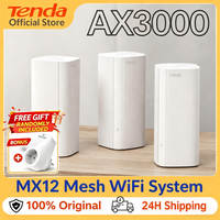 Système Mesh WiFi6 Tenda AX3000 EX/MX12, routeur sans fil, routeur WiFi6 Mesh, couverture jusqu'à 7000 pieds carrés Extenseur de portée Wi-Fi WIFI 6 Mesh