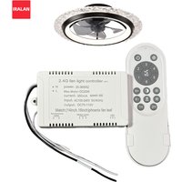Wireless Ceiling Fan Light Remote Control Receiver Kit 6 Adjustable Fan Speed Control Infinitely Dimmable Dual LED Light Driver