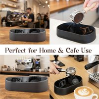 Coffee Portafilter Cleaning Kit, Stainless Steel Set with Brush & Holder, Ideal for Coffee Grounds, Home, Café, Bar & Kitchen