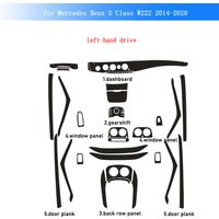 Carbon Fiber For Benz S Class W222 2014-2020 Car Film Interior Sticker Center Console Gear Dashboard Air Door Handle Lift Panel