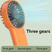 Cute Cartoon Foldable Mini Fan TYPE-C Rechargeable Dual Handheld Desktop Fan Built Hanging Hook Lightweight Portable Cooling Fan