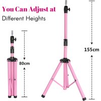 155Cm Mannequin Head Holder Tripod Stand For Hairdressers Salon Training Head Strong Adjustable Wig Stand Tripod For Wig Making image 4