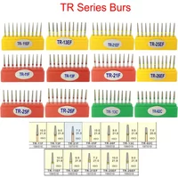 10pcs/Box Dental Diamond FG High Speed Burs for Polishing Smoothing Teeth Polishers TR Series Bur