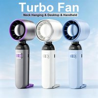 Turbo Handheld Fan 3000mAh 5-Speed Strong Wind USB Rechargeable Portable Cooling Fan for Summer Outdoor Sports