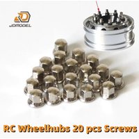 20pcs Screws Metal Wheelhubs 1/14 RC Cars Wheel Rims For Tamiya Lesu Scania Man Actros Volvoo Car Parts Rc Truck Trailer