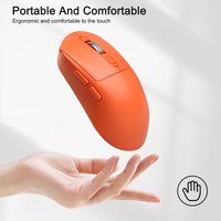 Portable Wireless Bluetooth-compatible Mouse Ergonomic 2.4G USB 1600DPI 500mAh Rechargeable Mouse for PC Tablet Laptop MacBook