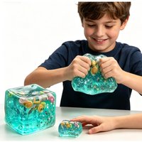Stress Relief Blind Box Ice Cube Fidget Toys - Sensory Toys for Real Sea Shells, Squishy Fidget Toy for Adults Non-Toxic Squeeze