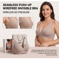 Women Push Up Seamless Wireless Bra Invisible Polyamide Side Smoothing T-shirt Office Comfort Daily
