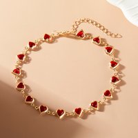Vintage Boho Love Heart Crystal Colorful Anklet for Women Butterfly Daisy Foot Leg Ankle Chain Beach Party Sandals Jewelry
