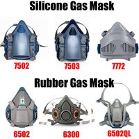 6502/6200/6300/7502/7503/7772 Dust Gas Respirator Half Face Dust Mask For Painting Spraying Organic Vapor Chemical Work Safety