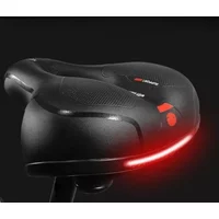 AliExpress NONE Breathable Bicycle Saddle Big Butt Cushion Leather Surface Shock Absorbing Hollow MTB Bike Seat
