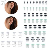 ZS 1PC Black Glass Ear Plug And Tunnel Clear Green Black Ear Gauges 3-25MM Ear Expander Sterchers with O-ring Piercing Jewelry