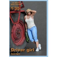 1/35 Driver girl, Resin Model figure soldier, GK, Unassembled and unpainted kit