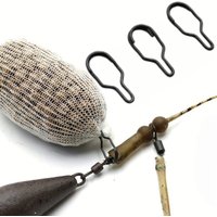 30pcs Carp Fishing Accessories PVA Bag Connection Clips Metal Gourd Shaped Carp Feed Fishing Gear Practical for Fishing Gadget