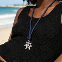 Bohemian Silver Starfish Pendant Necklace for Women Long Cord Chains Summer Beach Statement Jewelry Neck Accessories