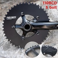 pass quest chainring 110 bcd For 5-Arm Crank Spider Power Meter 9 10 11 12S chains Road bike Closed / Hollow Double chainring