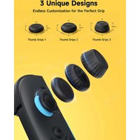 6pcs Silicone Thumb Grips for Nintendo Switch 2 Joy-Con, 3 Styles Anti-Slip Soft Joystick Caps, Analog Stick Protector