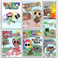Casual Game D-Dandys World Poster Versatile HD Waterproof Wall Art Self-Adhesive Decor for Any Space Ideal Gift