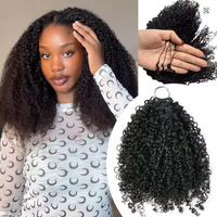 12A Small Spirals Curly Feather Crochet Hair Braid Human Hair Extensions Knotless Pre-Separated Pixie Curls Crochet Hair