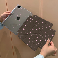 Korean ins Brown PINK Star Y2K Cover For iPad Pro 13 11th M5 M4 12.9 A16 10 8 7 9th 10th For Ipad Air 11 M2 M3 Mini Tablet Case