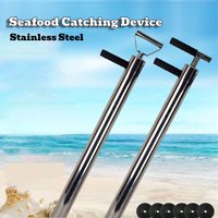 Stainless Steel Mantis Shrimp Pump Easy to Carry Sea-catching Tools for Outdoor Beach Comb,Seafood Catching Device