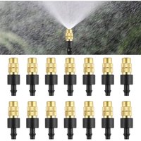 30/50pcs Adjustable Copper Atomizing Nozzles, 4/7mm Drip Irrigation Sprayer, Garden Cooling Sprinkler for Lawn Vegetable Garden