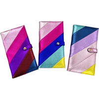 colorful ladies high-end striped avant-garde dinner wallet clutch