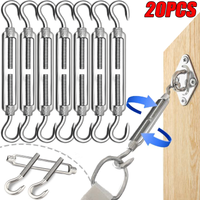 M4 M5 M6 M8 CC Type Bolt Hook Heavy Duty Stainless Steel Wire Rope Tensioner Hooks Turnbuckle Adjustable Rigging Hooks Hardware