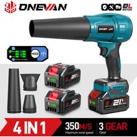 ONEVAN 3500W Brushless Electric Turbo Blower Jet Fan 300000RPM Leaf Blower Dust Blowing Power Tool For Makita 18V Battery Pin