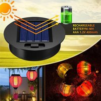 Learned- 6 Pack Replacement Solar Light Tops with Flickering Flame,Waterproof Outdoor Solar Light Parts Lantern Replacement Kit