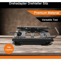 Drehbarer Sitzunterbau Autositz-Drehgestell mit Gleitschiene 360° ° Drehbare Sitzplatte für Wohnmobile, Nutzfahrzeuge, Reisemobile, Vans und LKWs zur Sitzmodifikation