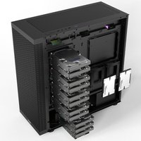 Wide E-ATX Desktop Computer Case, Square Cooling Holes, 7-Fan Airflow, 360mm Water Cooling Ready for Workstation