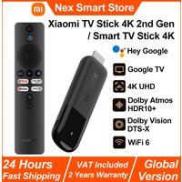 Xiaomi TV Stick 4K 2e generatie / Smart TV Stick 4K, draagbare streaming media, Netflix WiFi 6 Google Assistant, Smart TV Dongle BT5.2