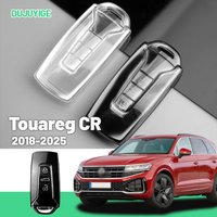 Clear TPU Car Key Case For VW Touareg CR 2018-2026 Key Fob Cover Protector Shell Auto Accessories 2019 2020 2021 2022 2023 2024
