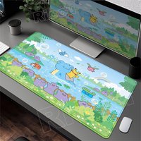 Kawaii Anime Mouse Pad Large Rubber Keyboard Mouse Mat Carpet Anti-slip Game Mouse Pad Laptop PC Carpet Cute P-Pokemons Mousepad