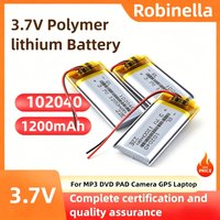 102040 Li-Polymer Battery 3.7V 1200mAh Rechargeable Lithium Cell Universal for GPS DVR LED Light Electric Toothbrush MP3