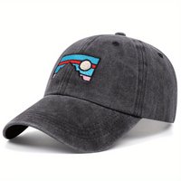 Men's and women's cartoon baseball caps with curved brim, suitable for outdoor activities such as camping and travel